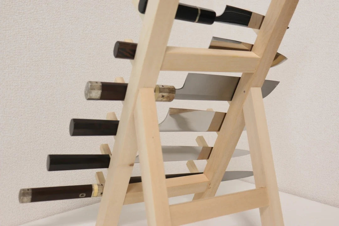 Thương hiệu Sakai Takayuki, kệ giá gỗ gác dao 6 tầng