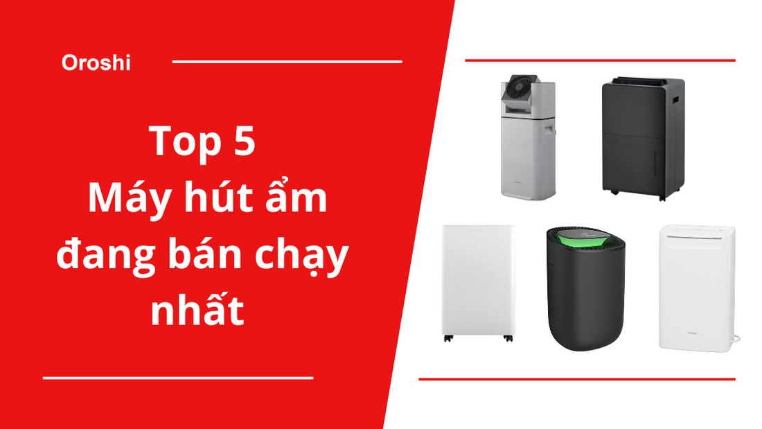 Top 5 sản phẩm máy hút ẩm đang bán chạy nhất tại Nhật Bản tháng 7 năm 2024