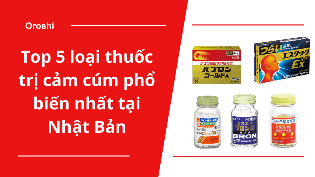 Top 5 loại thuốc trị cảm cúm phổ biến nhất tại Nhật Bản tháng 11/2023