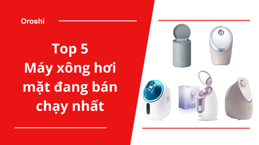 Top 5 sản phẩm máy xông hơi mặt đang bán chạy nhất tại Nhật Bản tháng 5 năm 2024