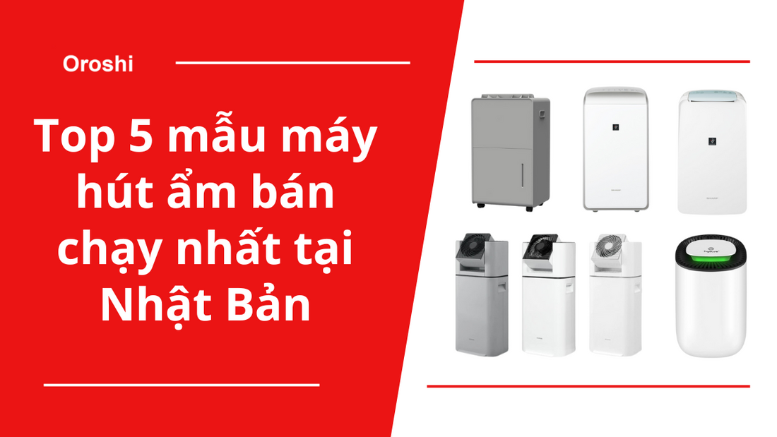 Top 5 mẫu máy hút ẩm bán chạy nhất tại Nhật Bản vào tháng 10 năm 2024 bạn nên biết