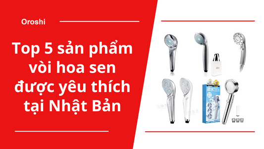 Top 5 sản phẩm vòi hoa sen đang được yêu thích tại Nhật Bản tháng 10/2024