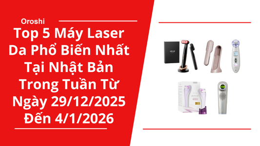 Top 5 máy laser da phổ biến nhất tại Nhật Bản trong tuần từ ngày 29/12/2025 đến 4/1/2026