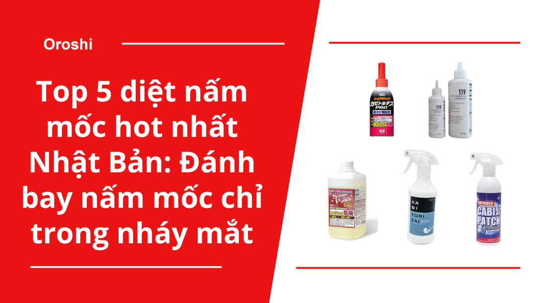 Top 5 diệt nấm mốc hot nhất Nhật Bản: Đánh bay nấm mốc chỉ trong nháy mắt