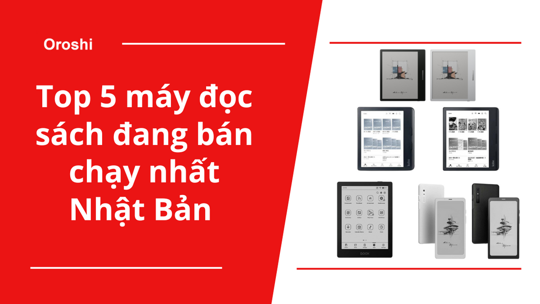 Top 5 máy đọc sách đang bán chạy nhất Nhật Bản tháng 11/2024