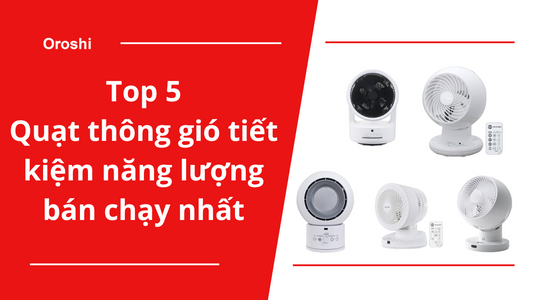 Top 5 sản phẩm quạt thông gió tiết kiệm năng lượng đang bán chạy nhất tại Nhật Bản tháng 2 năm 2024