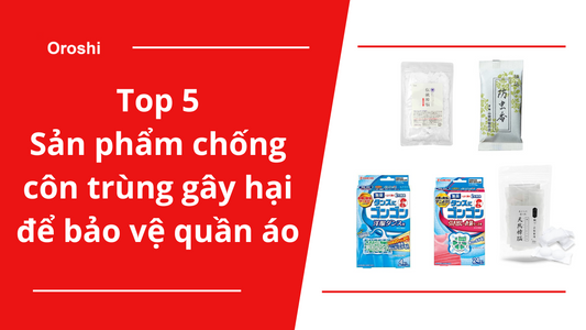 Top 5 sản phẩm chống côn trùng gây hại để bảo vệ quần áo đang bán chạy nhất tại thị trường Nhật Bản cuối tháng 1 năm 2024