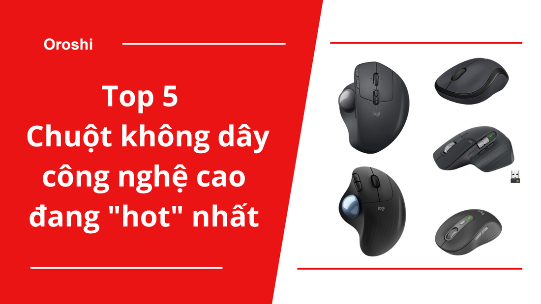 Top 5 loại chuột không dây công nghệ cao đang "hot" nhất tại Nhật Bản tháng 5 năm 2024