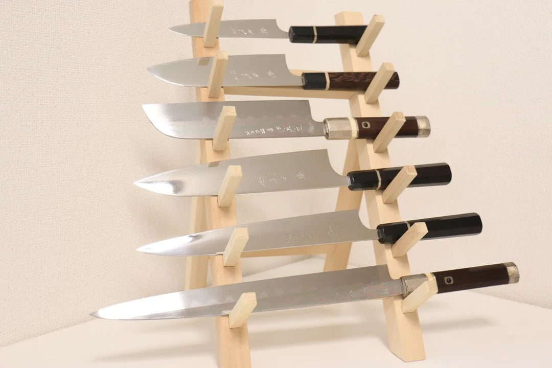 Thương hiệu Sakai Takayuki, kệ giá gỗ gác dao 6 tầng