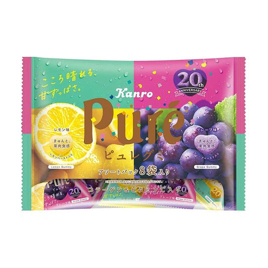 Pure Gummy kẹo dẻo chanh và nho - Kanro