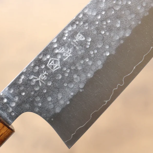 Thương hiệu Makoto Kurosaki - Dao Nhật Bản Santoku SPG2 Hammered (cán tròn màu đỏ)